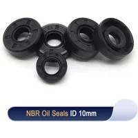 2/5pcs NBR Oil Seal ID 10mm TC-10*17/18/19/20/22/25/26*5/7/8/10mm Nitrile Rubber Shaft Double Lip Oil Seals Gasket