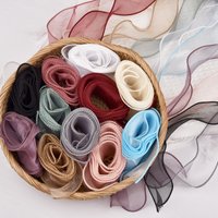 2.2/10m Fishtail Chiffon Ribbon Wavy Edge Organza yarn Ribbon Bouquet Gifts Packing Wedding Party Decoration Sewing DIY Supplies