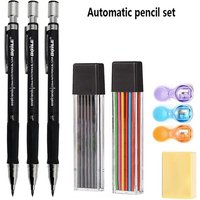 2.0mm Mechanical Pencil With 2B Black/Color Lead Refill Eraser For Sketching Art Drawing School Office Stationery Supplies Tools