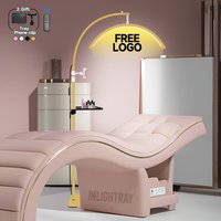 Free LOGO Half Moon Light Lash 23-inch gold 45w With Floor Tripod Photography Light For Tattoo Beauty Eyelash extensions Lamp