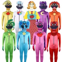 Smiling Critters Cosplay Costumes Aminal Purple Catnap Elephant Bear Bodysuit Jumpsuit Mask Boys Girls Popular Halloween sets