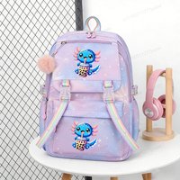 School Backpack Axolotl Bubble Boba Tea Anime Cute Kawaii Rucksack for Girls Boys Casual School Backpack Bag Children Schoolbag