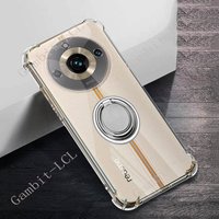 For Realme 11 Pro+ Narzo 60 Pro 5G RMX3740 RMX3771 Back Ring Holder Bracket Phone Cover TPU Soft Silicone Case On Realme 11 Pro