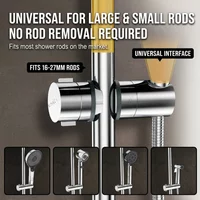 swivel bracket for a lift shower head, a non-drilled and movable shower rod spray head accessory