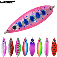 WATERBOY 1pcs 8cm 45g Zinc Alloy Spoon Fishing Lure New Design Big Metal Bait for Salmon Special Fishing