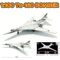 1/100 Russian Tu-160 White Swan Long-range Strategic Bomber Gluless Pre-colored Assembly Model Building Toy