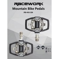 AliExpress RacewoRK RACEWORK MTB Bike Lock Pedal For Shimano SPD System Nylon Body + Chrome Molybdenum Steel Core Double-sided Locking Footrest