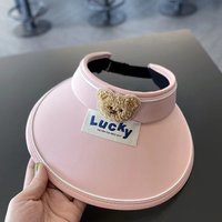 Cartoon Children Empty Top Cap Baby Summer Sun Hats Cute Bear Straw Sunshade Hat 2-8Year Boy Girl Kids Big Brim Fisherman Caps