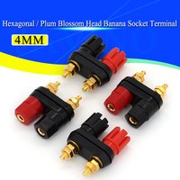 1/5/10PCS Banana plugs Couple Terminals Red Black Connector Amplifier Terminal Binding Post Banana Speaker Plug Jack