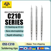 OSS C210 Soldering Iron tip Rapid Heating Core for T90A HS02 TS21 Welding Table Handle Compatible T90 HS-02B Soldering iron tips