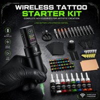 Tattoo Kit Adjustable Tattoo Pen for Permanent Makeup Wireless Tattoo Machine Kit Hot Sale Gun Set for Beginners