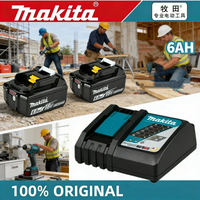 Makita 100% Genuine 18V 6Ah for Makita 18V Battery BL1860B BL1840 BL1850B BL1850 BL1860 DDF487 Replacement Lithium Battery
