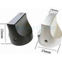 4pcs 25x25mm Solid Aluminum Alloy Knob Cap One Shaped CD Audio Amplifier Potentiometer Volume Duckbill Knob Diameter 20x20mm