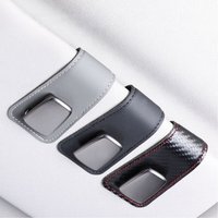 Multifunction Eyeglasses Clip Car Sun Visor Glasses Clip Leather Automobile Sunglasses Holder Card Case Auto Interior Accessorie