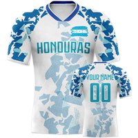Customized Honduras Soccer Jersey Personalized Name Number, National Team Football Shirt Flag Design for Men Kids Women