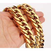 10/12/14/17mm Wide 7"-40" Heavy Men Boys Stainless Steel Curb Cuban Chain Necklace/Bracelet