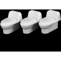 10Pcs/Lot Simulation Mini Scale 1:50 Toilet Closestool/Chair Model DIY Indoor Bathroom Scene Layout Materials Diorama Kit