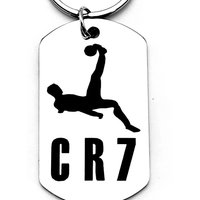 Stainless Steel Cr7 Football Keychain Fan Accessories Fashionable Simple Novel And Unique Gift Accessory Gifts
