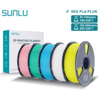 SUNLU PLA+ 3D Druckfilament 1.75mm Hochfestes Multicolor Filament Sauber Gewickelt für FDM 3D Drucker 5KG PLA Plus Material
