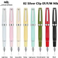 Jinhao 82 Fountain Pen Silver Clip EF/F/M Fine Nib Acrylic Ink Pen Luxury Writing Pen Stationery Business Office School Supplies