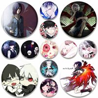 Anime Tokyo Ghoul Brooches for Backpack Anime Figure Lapel Pins Kaneki Ken JUZO SUZUYA REI Cartoon Badge Accessories Decoration