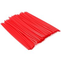 72 Pcs Universal Motocross Wheel Rim Spoke Cover Off Road Motorcycle Skins Wraps Kit Red