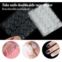 False Nails Sticker Double-Side Adhesive Tapes Press on Fake Nail Tip Extension Stick Transparent Makeup Tool 1/3/5/10/20 Sheets