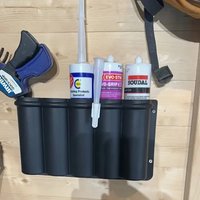 5-Tube RV Door Spray Can Storage Box For RV Durable PVC Storage Organizer Silicone Garage Practical RV Tool Storage Black