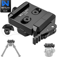 Arca Swiss Quick Release Clamp with Lever for Atlas NC & Harris Bipod, WEYLLAN AL45 Bipod Adapter for Ball Head, Tripod, Monopod