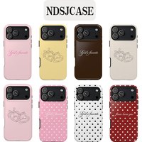 Luxury Clmj Polka Dot Yesus loves you Phone Case for iPhone 17 16 15 14 13 12 11 X XS Air Pro Max Plus Double-layer Back Cover