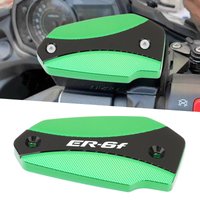 Motorcycle CNC Front Brake Fluid Reservoir Oil Cup Cap Master Cylinder Cover For ER-6N ER-6F NINJA 650 ER6N ER6F