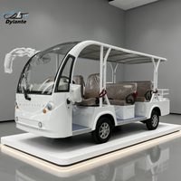 Electric Van China 14 Passengers Electric Sightseeing Bus Vacation 100 km Electric Vehicle