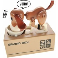 Cute Dog Piggy Bank Durable Electronic Robotic Coin Munching Money Box Automated Anti-fall Smart Puppy Cat Box Piggy Bank