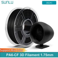 SUNLU PA6-CF 3D Filament 1.75mm Carbon Fiber-Textured Nylon Filament for Industrial Parts&3D Printer ,0.5KG/1KG Spool