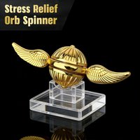 Winged Round Ball Fidget Spinner Metal Anti-Stress Hand Gyro Anxiety Relief Fingertip Spinner Toy Gift for Teens Adults
