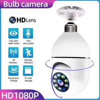 E27 Bulb Surveillance Outdoor Security Camera Automatic Night Vision Color Indoor Motion Detection Focus Zoom WiFi Camera