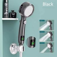 Handheld High-Pressure Bathroom Shower Head, Water-Saving Design with 4-Speed Modes & LED Digital Temperature Display