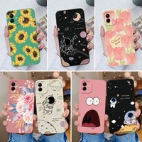 Case For Samsung Galaxy A04 A04E A04S Flower Soft Liquid Silicone Camera Protective Shell For Samsung A04 E S Back Cover Funda