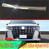 For 2019-2021 Toyota Sport Edition Alphard AH30 Car Accessories Stainless Steel Front Head Bumper Cover Trim Styling