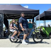1200W Electric Long Tail Family E-Bicycle Rear Carrier with 36V Lithium Battery Dual Battery Electric Cargo Bike for Delivery