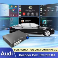 Wireless CarPlay Android Auto Retrofit Decoder Box Kit for Audi A1 Q3 2012-2018 MMI 3G System 6.5 Inch 7 Inch Screen OEM Upgrade