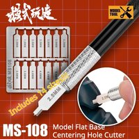 MSWZ MS108 Flat Bottom Hole Drilling Digging Tool with Handle Etched Sheet Knife Kit for Gundam Military Model Building DIY