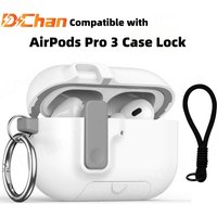 For AirPod Pro 3 Case with Keychain Lanyard Anti Loss Headphone Cover Sand Stone Switch Case for Men Women Air Pods Pro 3 Cases