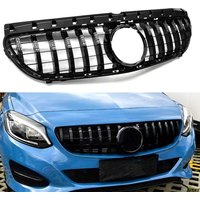 GT R Style Grille Front Grill For Mercedes Benz B Class W246 2015-2019 B180 B200 B250 Black/Silver Upper Bumper Hood Mesh Grid