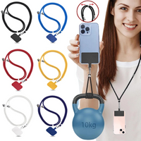 Crossbody Lanyard with Adjustable Nylon Neck Strap Universal Anti-drop Phone Lanyard Neck Rope with Patch for iPhone Samsung