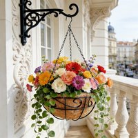 Hanging Planters for Outdoor Plants Wire Hanging Baskets with Coco Coir Liner,Hanging Flower Basket for Indoor Garden Decoration