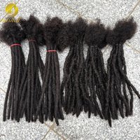 0.6cm Regular Dreadlock Extensions Human Hair 4-8Inch Thickness Locs Inter Extensions for Women Men Kids Handmade Permanent Locs