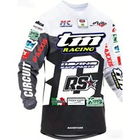 AliExpress NONE Summer New Kid Adult Youth Off Road Motorcycle Long Sleeve Tee Tm Racing Team Cycling Suit Breathable Speed Drying Sports Top