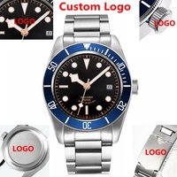 Custom Logo 41mm Men Watch Luxury Mechanical Wristwatches NH35 Automatic Watches 10BARS Dive Sapphire Luminous Watch Men Reloj