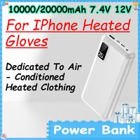 10000/20000mAh 7.4V 12V Power Bank Dedicated To Air - Conditioned Heated Clothing for IPhone Heated Gloves Mobile PowerBank